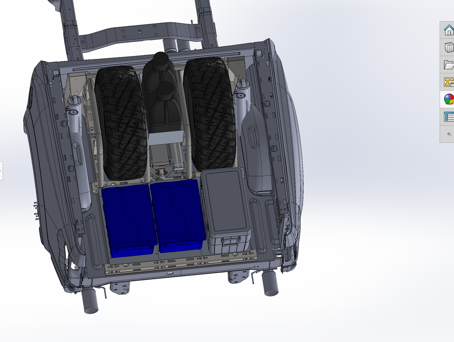2017 - 2025 Raptor 20" Rear Travel Bed Organizer kit