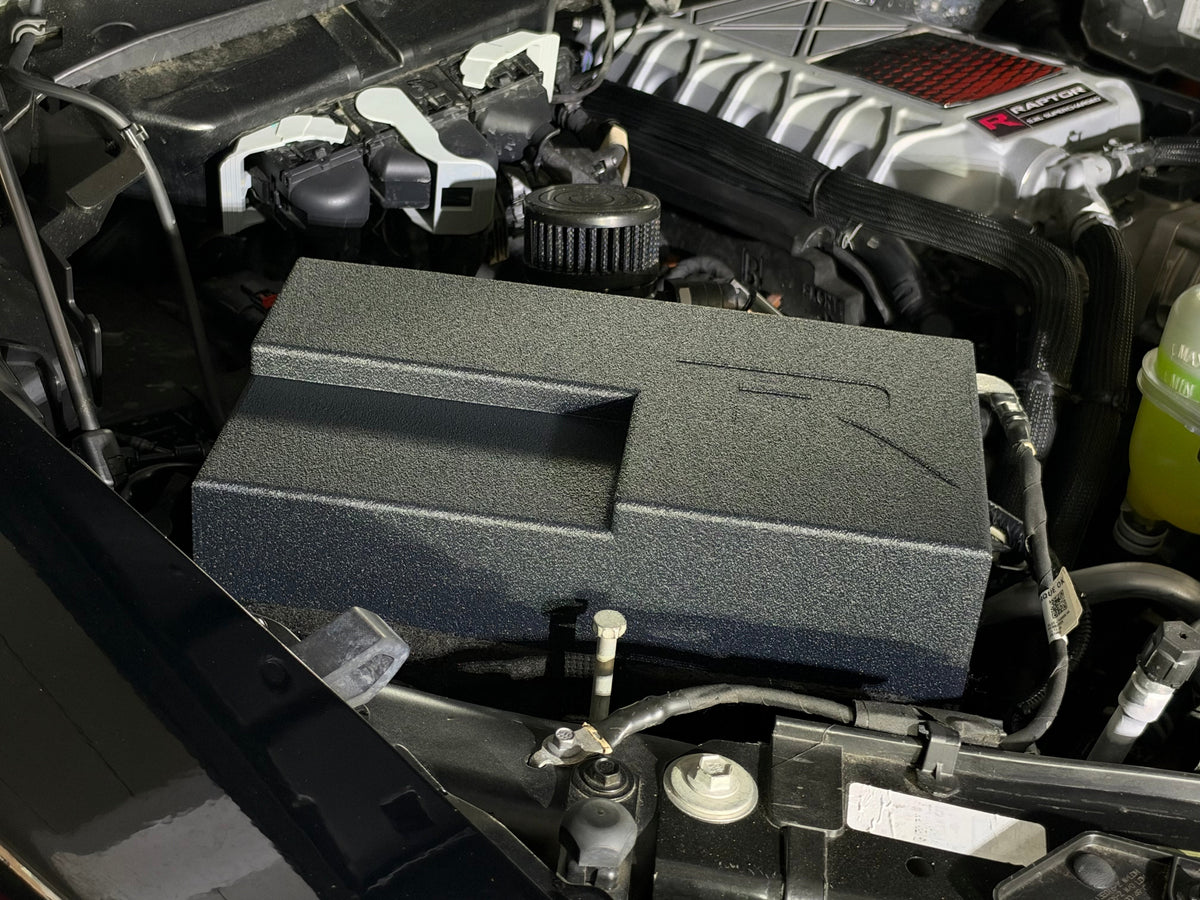 2021+ Ford Raptor Textured R Battery Cover – Engine Bay Plate