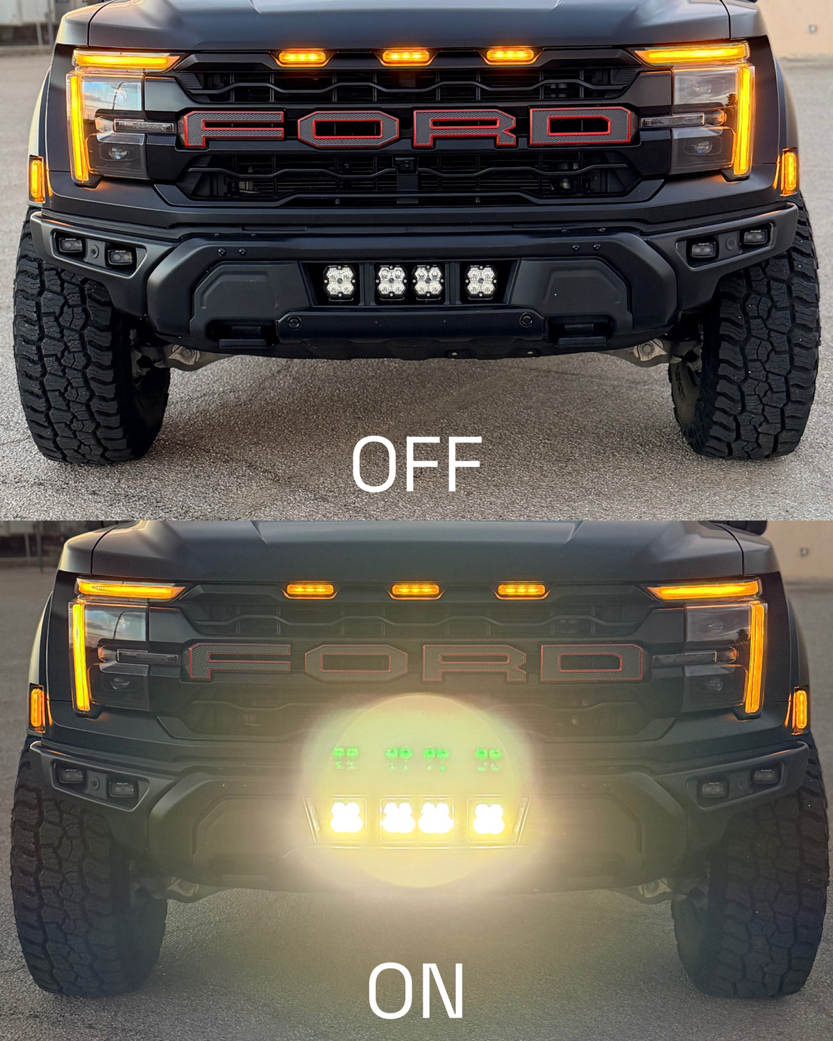 2023-2026 Ford Raptor/R Center Fog Light Kit - Baja Designs Lighting