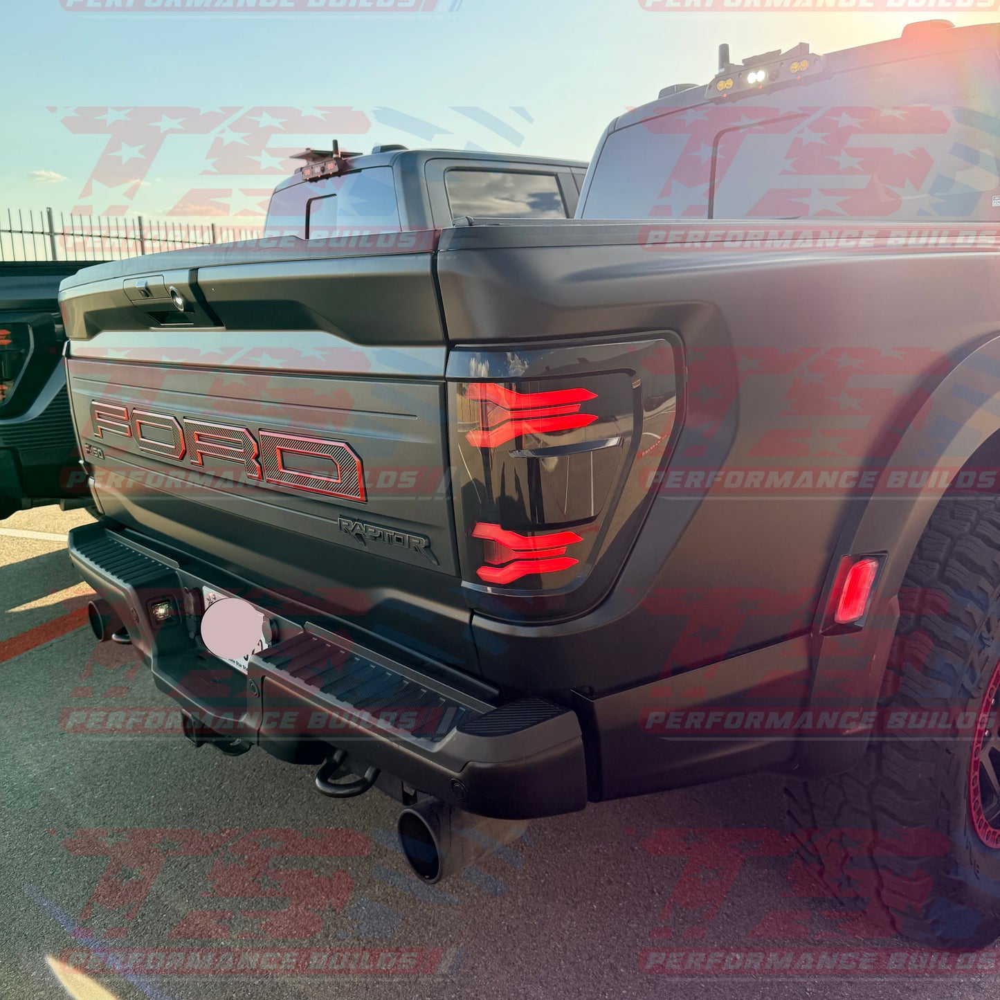 2024-2026 Ford Raptor & Raptor R LUXX-Series LED Tail Lights Black-Red