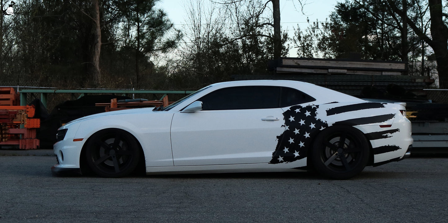 Tattered American Flag Body Graphics (2010-2023 Camaro)