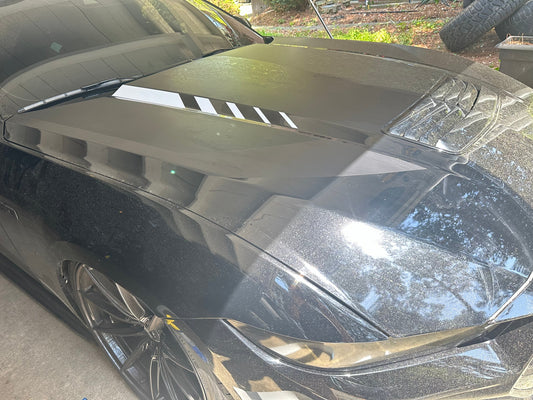 Hood Line Accent Step Graphics - Custom Text (2024+ Mustang)
