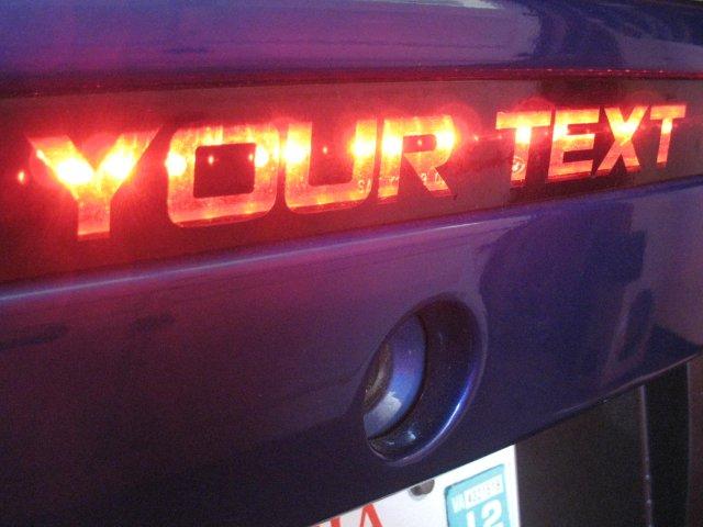 3RD Brake Light Lens Vinyl Overlay - Your Text (1999-2004 Mustang)