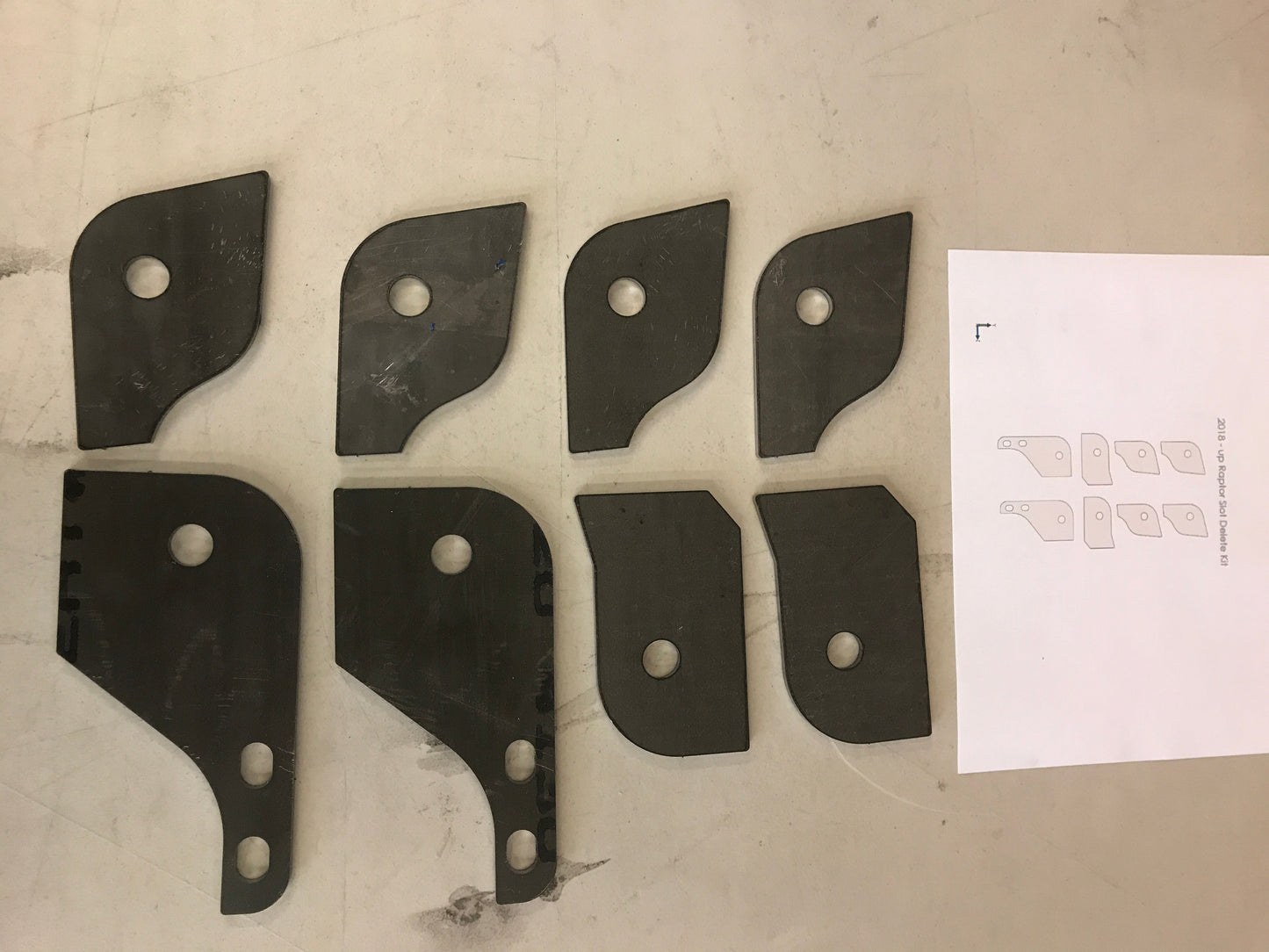 2017 - Up Raptor Lower Arm Slot Delete Weld In Plate Kit