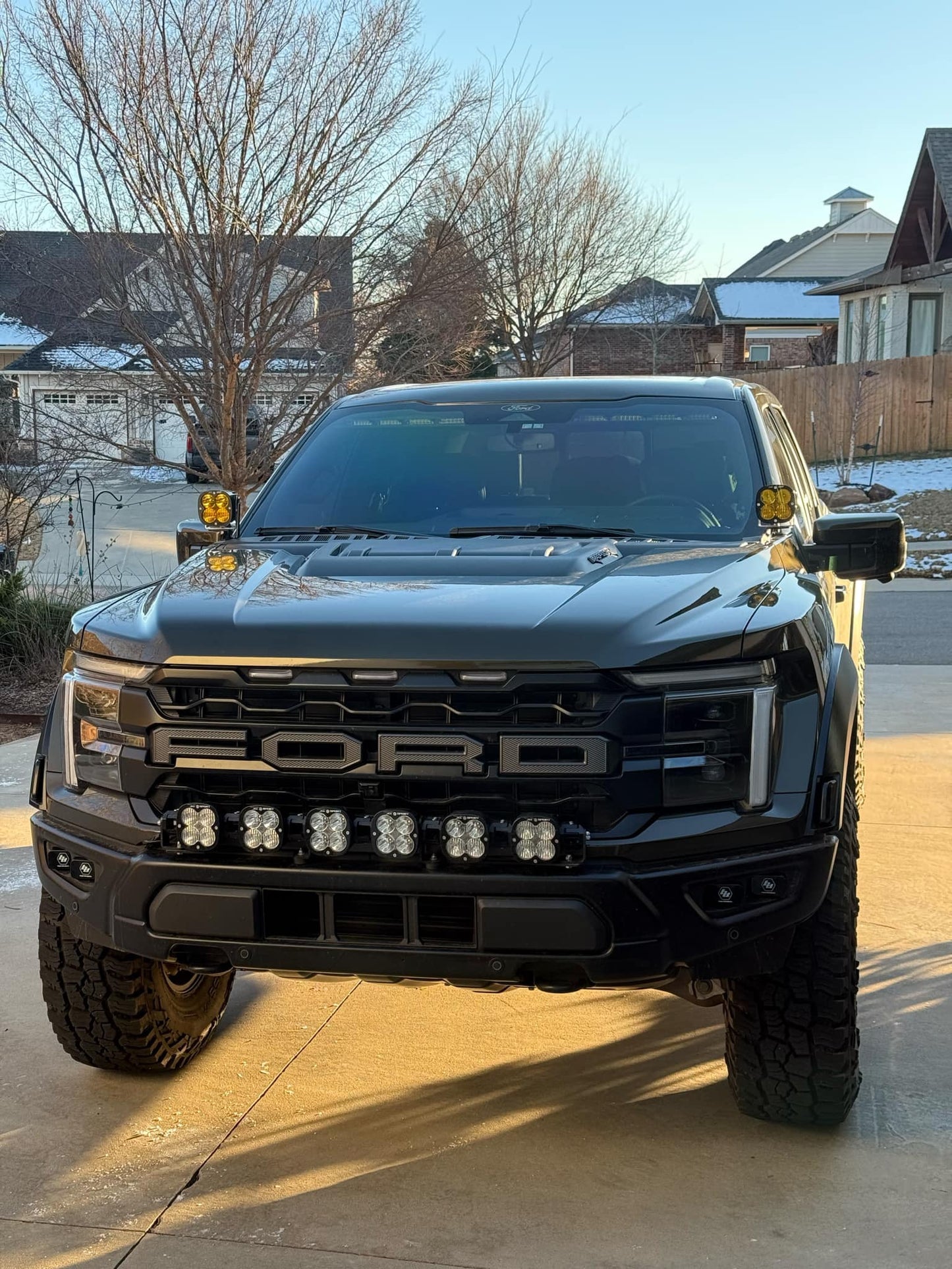 Split Two-Piece Interior Amber/White LED Light Bars - 2017-2024 Ford Raptor/R