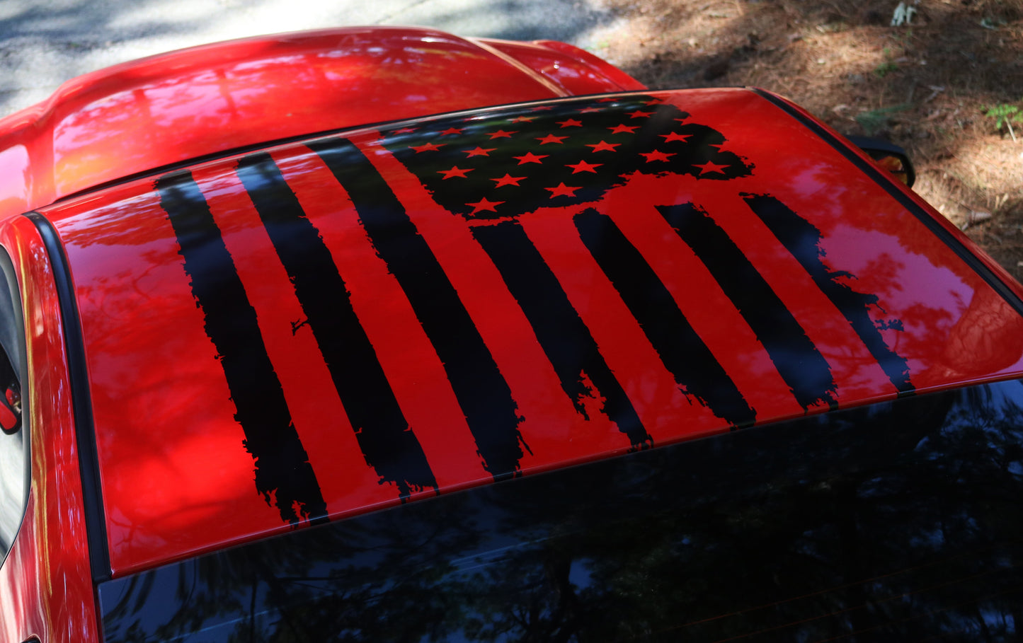 Tattered American Flag Roof Graphic (2005-2026 Mustang)