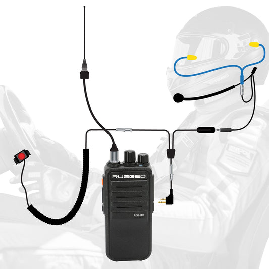 IMSA Driver Only Long Track Racing Communication Kit with RDH16 Radio