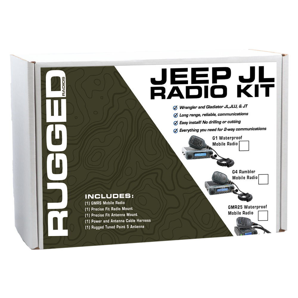 Jeep Wrangler JL JLU and Gladiator JT Two-Way GMRS Mobile Radio Kit Rambler G4