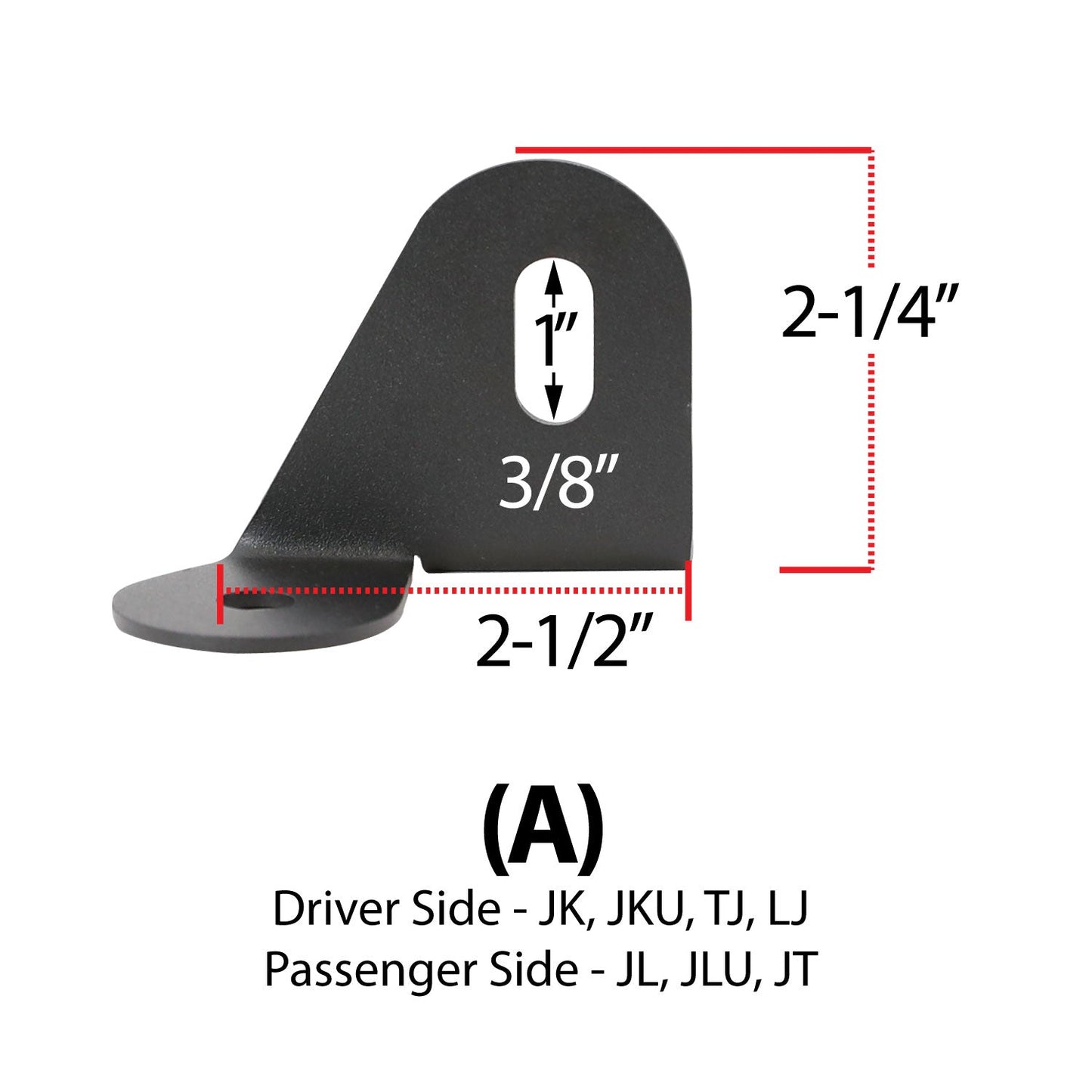 Antenna Mount for Jeep Wrangler TJ LJ JK JL and Gladiator JT Jeep A Mount