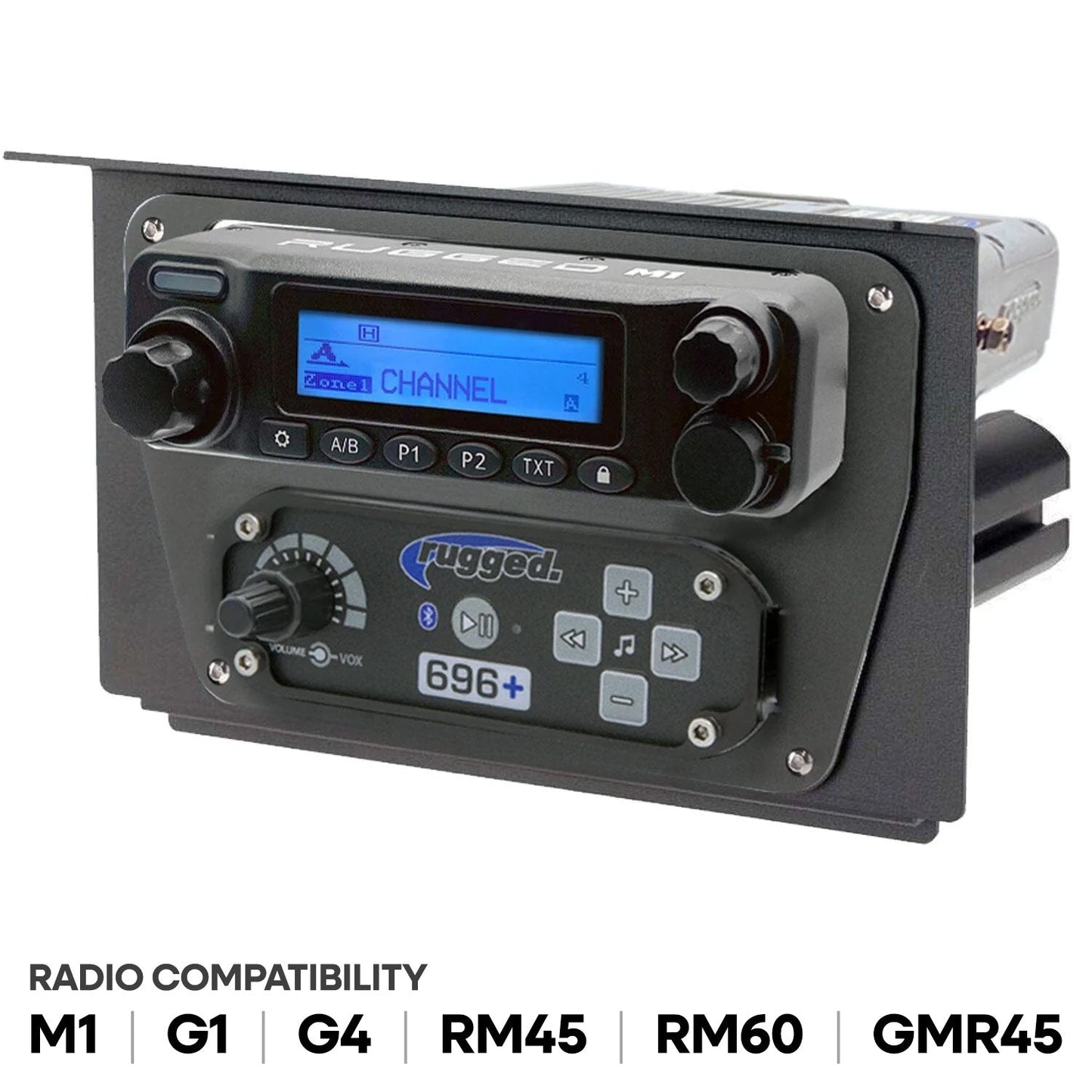 Polaris XP1 Mount Kit for Rugged Radios and Intercom Rugged M1/G1/G4/RM45/RM60/GMR45 with Switch Holes