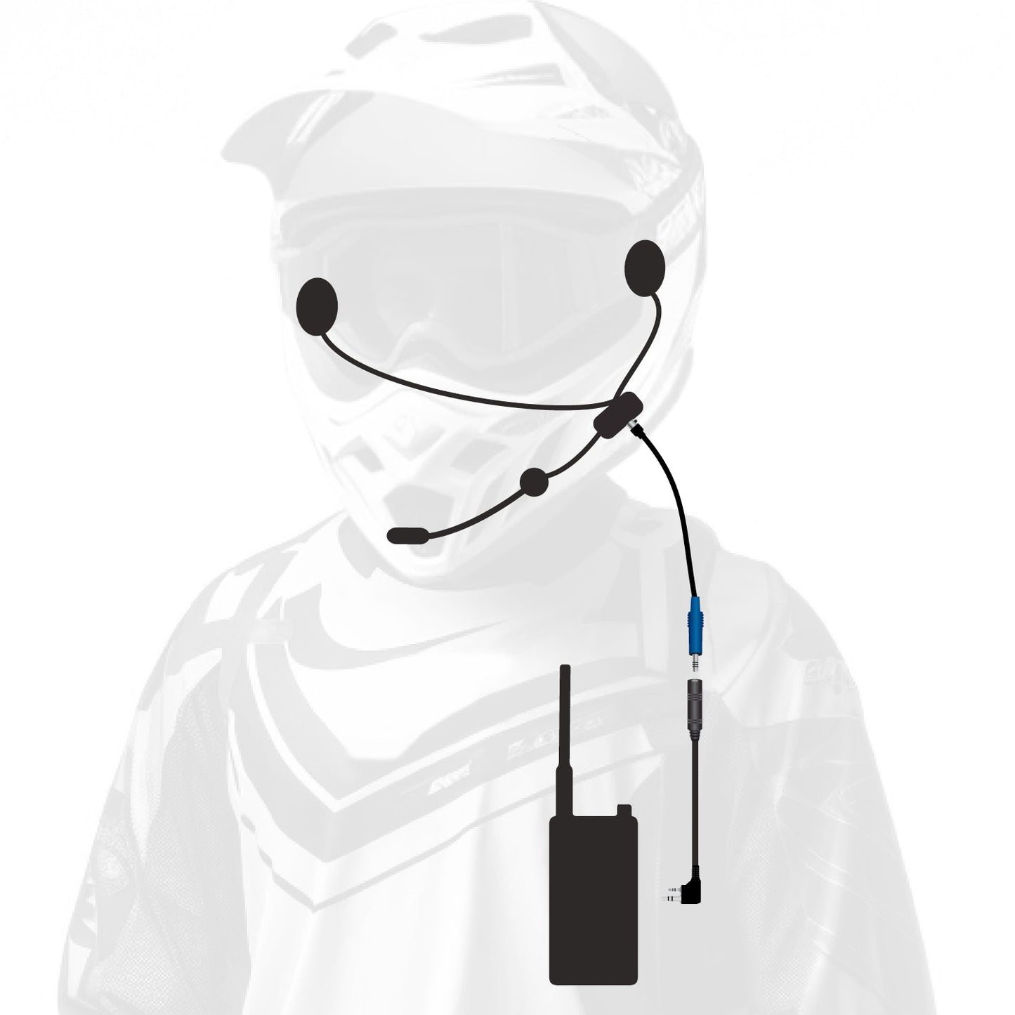 ENDURO Moto Kit -  Includes Helmet Kit and Compact Harness Cable GMR2 PLUS