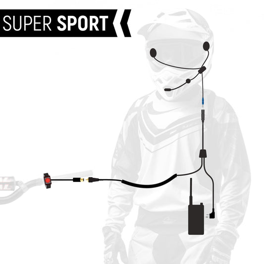 SUPER SPORT Complete Motorcycle Communication Kit with Lightweight SPORT Cables GMR2 Plus