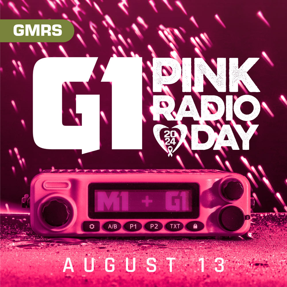 Radio Kit - Pink Rugged G1 ADVENTURE SERIES Waterproof GMRS Mobile Radio with Antenna