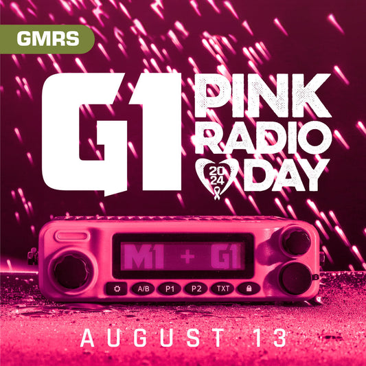Radio Kit - Pink Rugged G1 ADVENTURE SERIES Waterproof GMRS Mobile Radio with Antenna