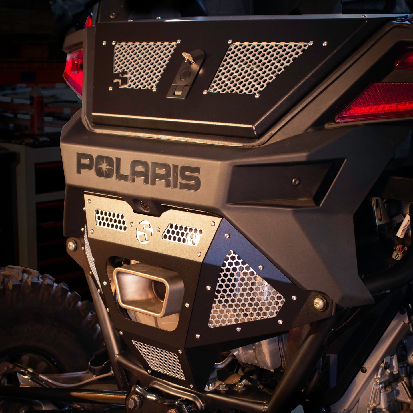 SDR Motorsports Polaris Pro R Rear Exhaust Cover