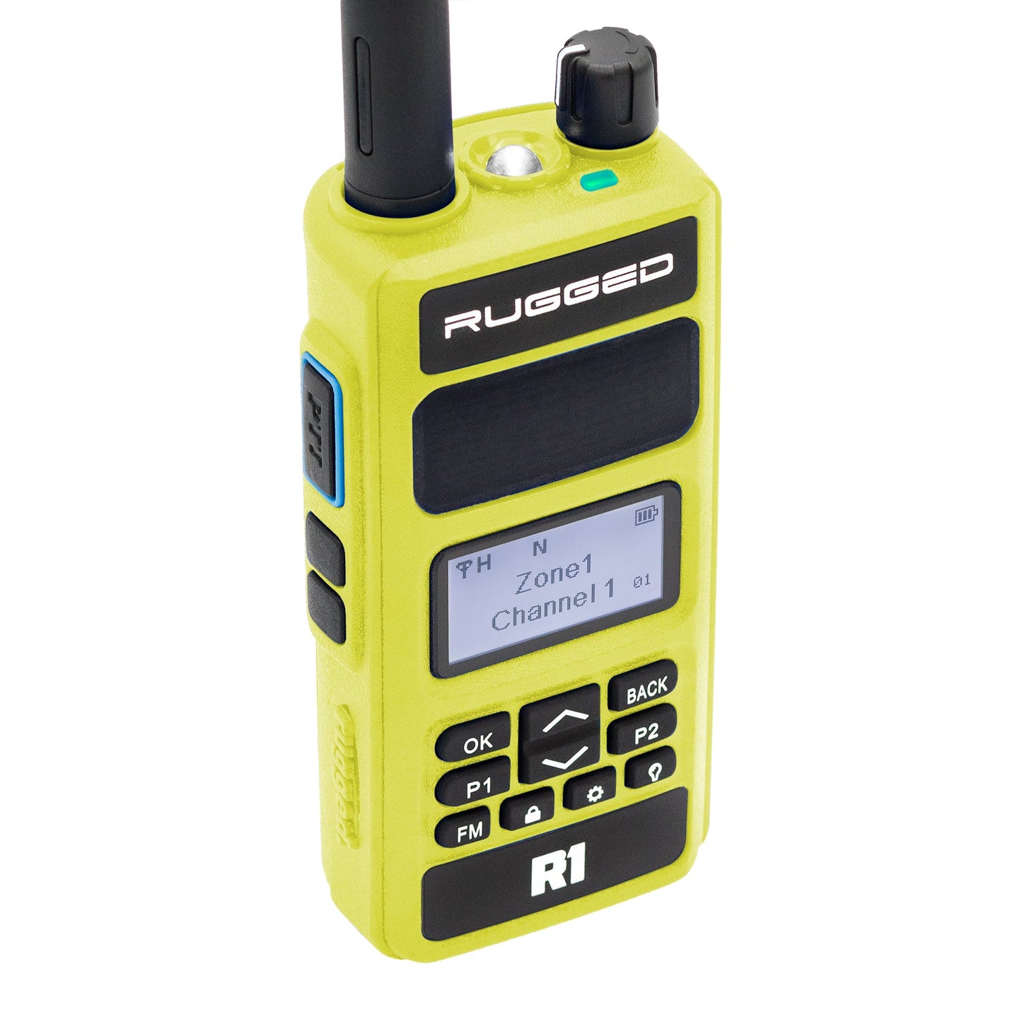 Rugged R1 - Business Band Two Way Handheld Radio - Digital and Analog Safety Yellow