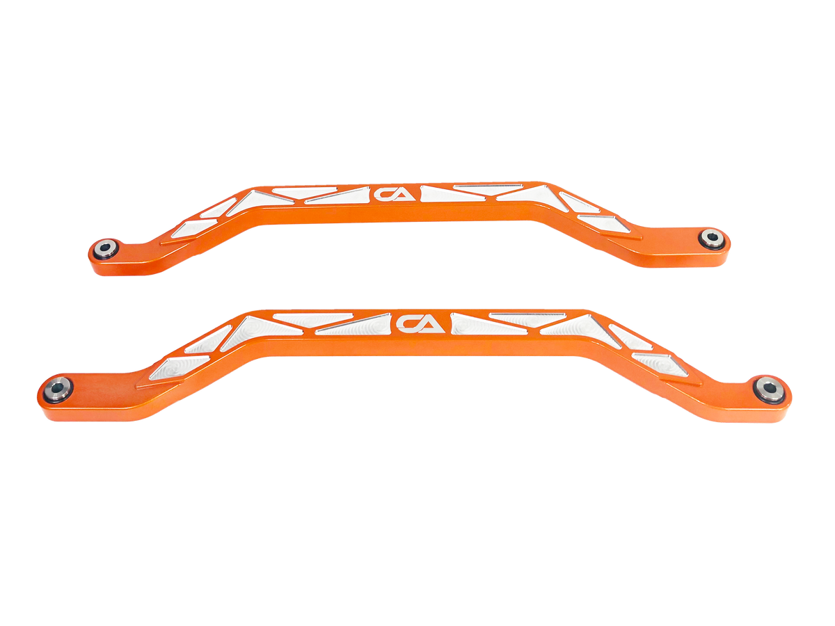 Our high clearance rods were designed with strength, dependability, and affordability all in mind. Our rods finish in the absolute largest rods on the market. We have a finished thickness of 1.25 inches throughout the entire center of the rod where it really counts, and a finished height of the rod at over 1.5 inches. Making these the absolute thickest rod on the market. Our rods also boast a full 3 INCHES OF ADDED GROUND CLEARANCE!! So take the washed out trail with confidence in mind.