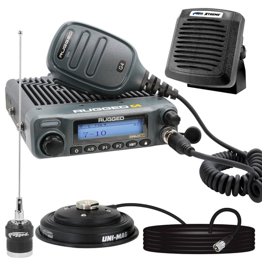 Radio Kit Plus - Rambler G4 High Power GMRS Mobile Radio Kit with External Speaker