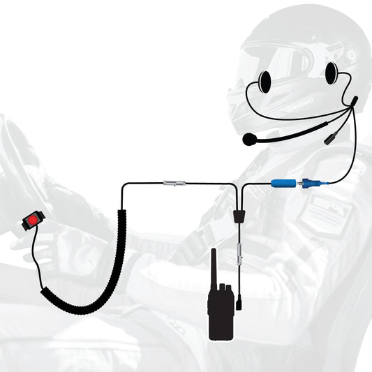 RUGGED Wired Driver Only Communication Kit with RDH16 Radio - Kit with Helmet Speakers