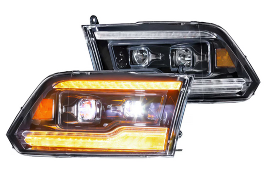 Morimoto Ram 1500 Classic (19-24) XB LED Headlights (Amber DRL)
