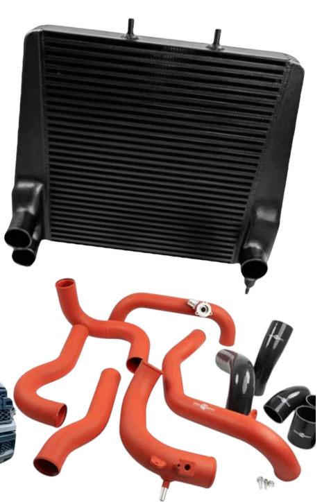 Power Package: Stage 2 Process West (Black) Charge Piping & (Black) Intercooler Kit with Ford Performance Tune for 2024+ Ranger Raptor