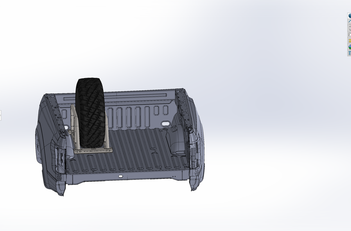 Single Tire Carrier Quick Release Modular Bed Organizer