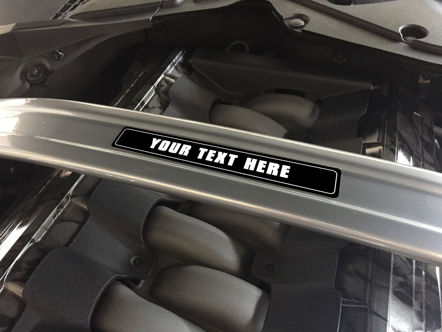 Aluminum Strut Tower Plate [SP_CIT] Custom Text (2011-2024+ Mustang)
