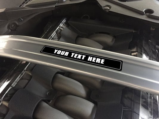 Aluminum Strut Tower Plate [SP_CIT] Custom Text (2011-2024+ Mustang)