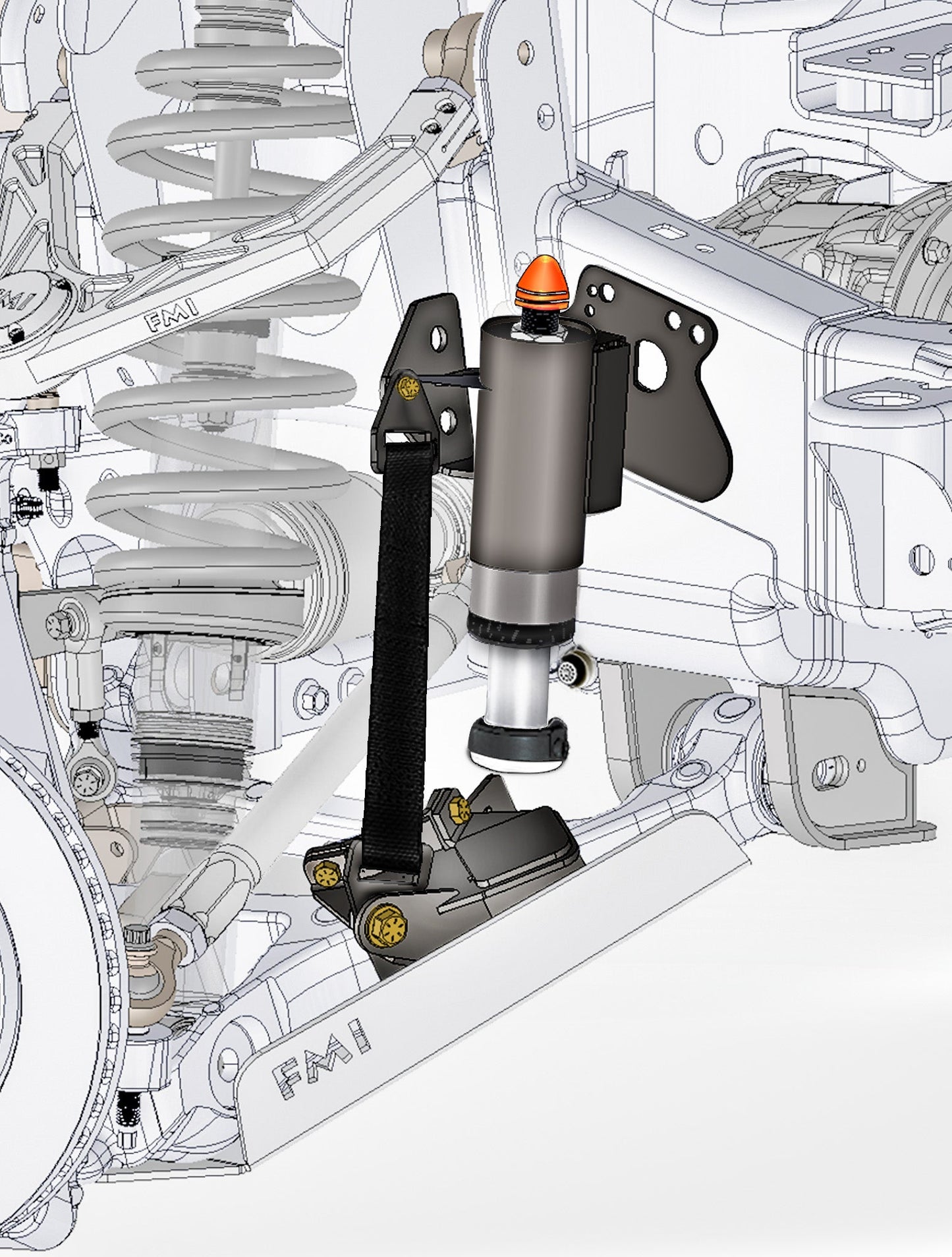 Gen 2 Raptor Front Limit Strap and Bump Stop Kit for Stock Lower A-Arm (2017, 2018, 2019, 2020) F150 Raptor