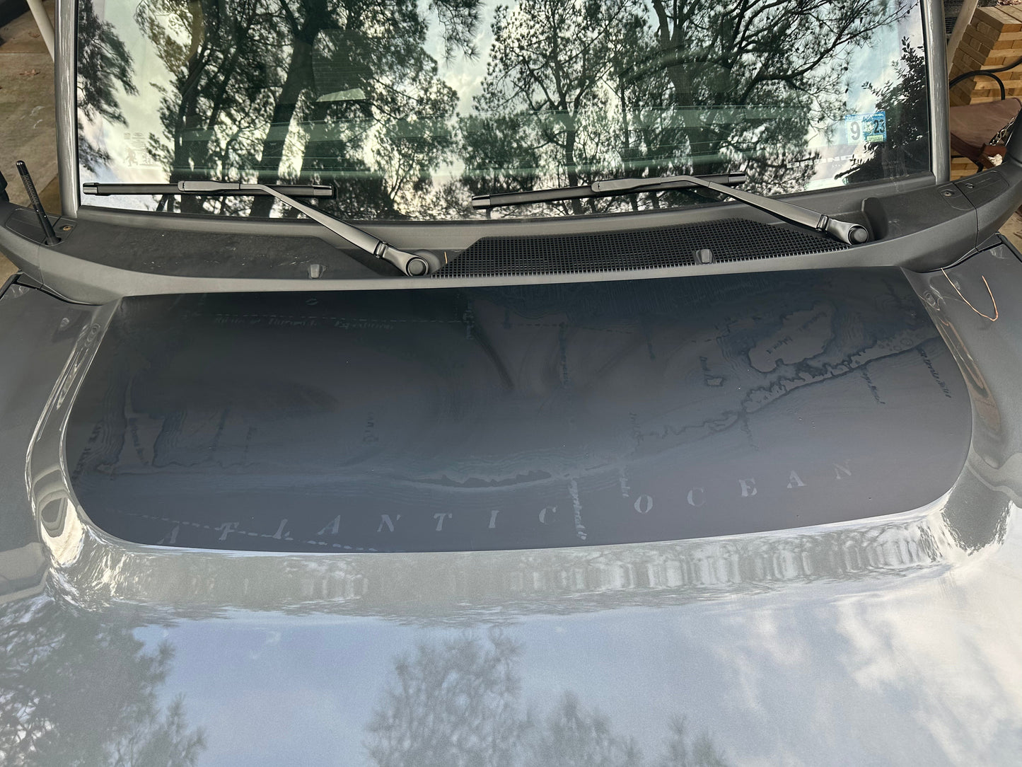 Small Hood Decal with Outer Banks Map Graphic (2021-2023 Bronco)