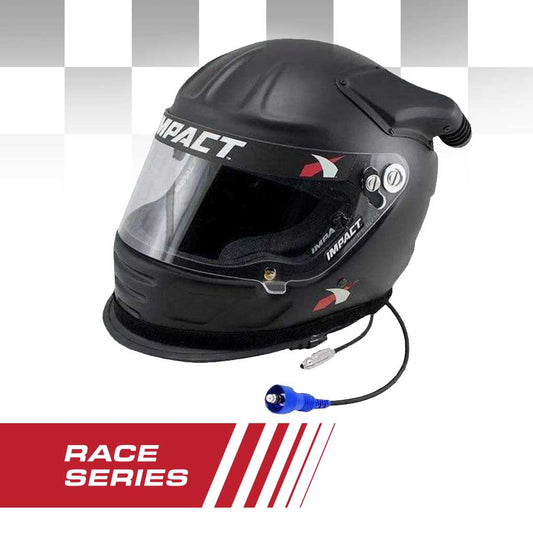 Impact RACE Helmet With OFFROAD Wired Helmet Kit & Helmet Bag - OS20 Air Draft - CLEARANCE Medium