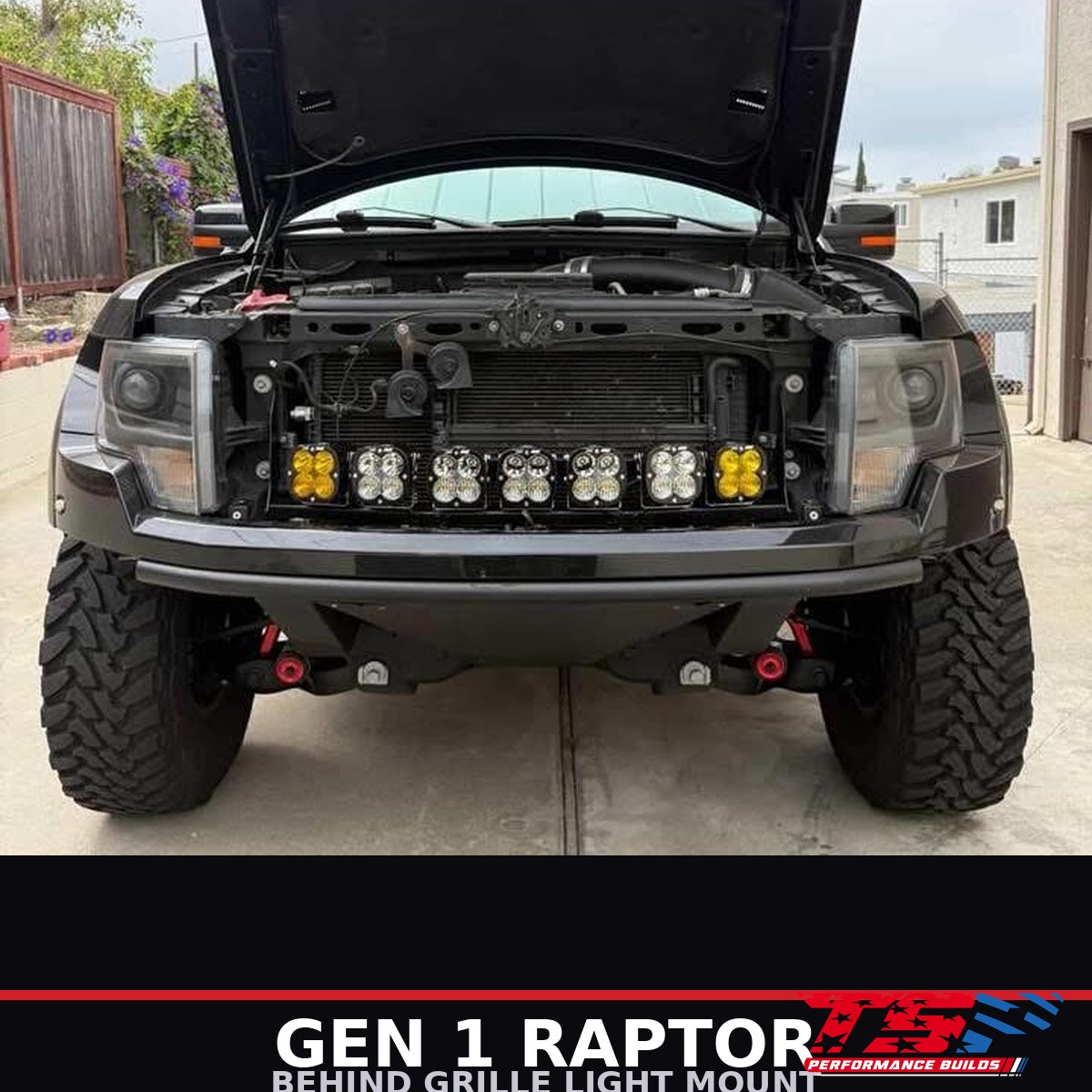 2010-2014 Ford Raptor Gen 1 Behind Grille Light Mount Kit