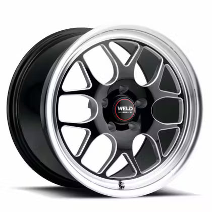 Weld Racing Solana Drag 1-Piece Gloss BLK MIL DIA Wheel - 18x10 with 5x114.3 Bolt, 6.6BS, ET 28 2020-2023 Shelby GT500