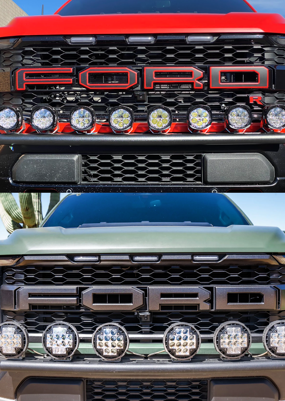 Gen 3 Raptor Front Light Mount Kit (stock bumper) - Use Any Light