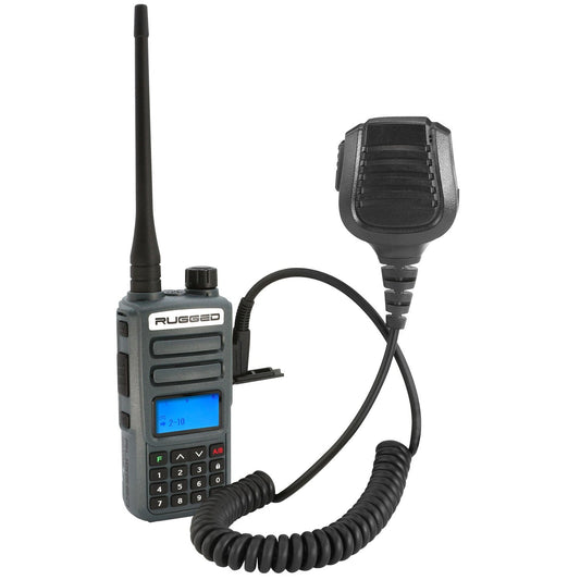 BUNDLE - Rugged GMR2 PLUS - GMRS / FRS Two Way Handheld Radio with Hand Mic