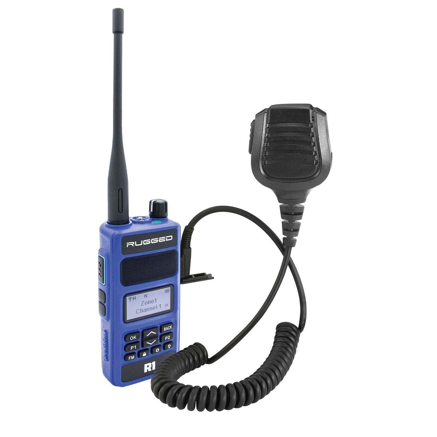 BUNDLE - Rugged R1 - Business Band Two Way Handheld Radio - with Hand Mic