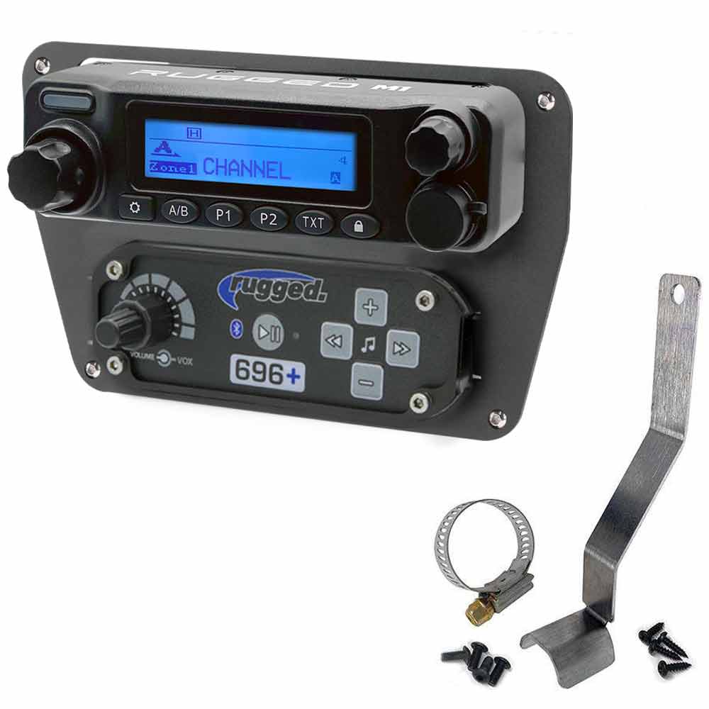 Can-Am Commander and Maverick Complete Communication Kit with Bluetooth Intercom and 2-Way Radio - Dash Mount STX Stereo / M1 VHF Business Band