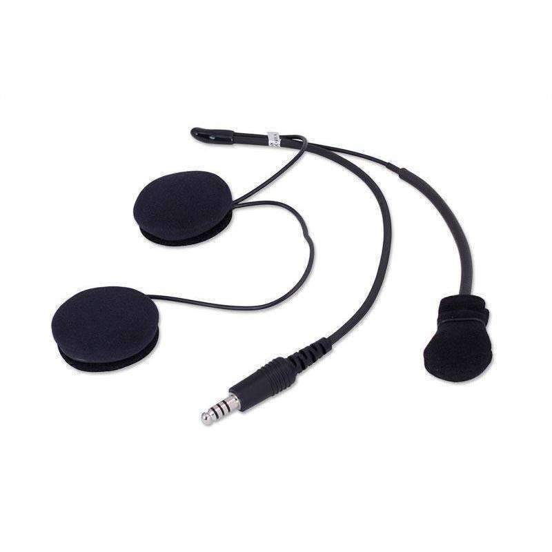4C IMSA Wired Straight Cord Helmet Kit with Mic Speakers / M102 Military Mic
