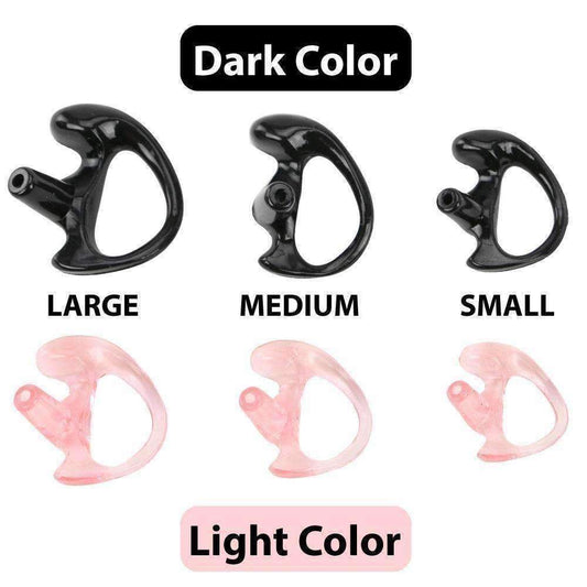 Rubber Ear Mold Buds for Acoustic Tubes Left Ear / Light Color