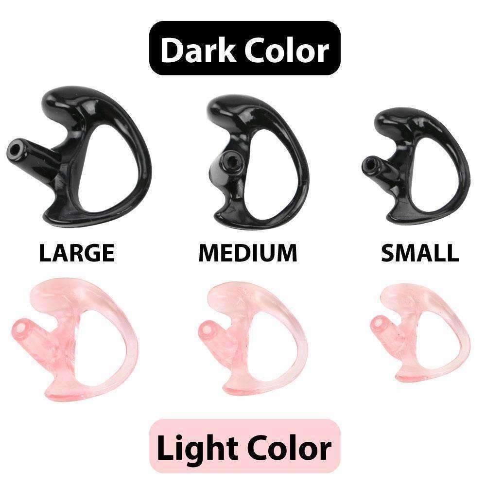 Rubber Ear Mold Buds for Acoustic Tubes Right Ear / Dark Color