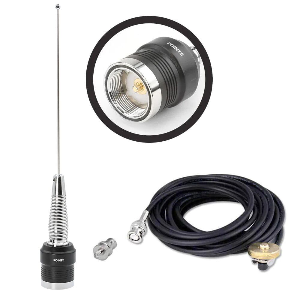UHF External Antenna Kit for Handheld Radios (UHF 450 - 470 MHz) V3 - RH5R - HYT - BlackBox BNC Adapter
