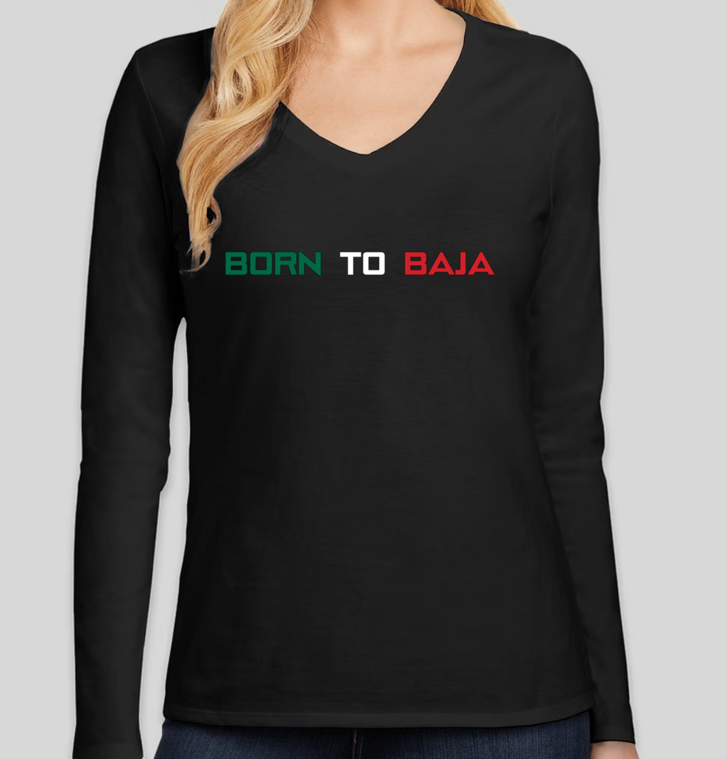 BORN TO BAJA T-SHIRT - WOMENS LONG SLEEVE